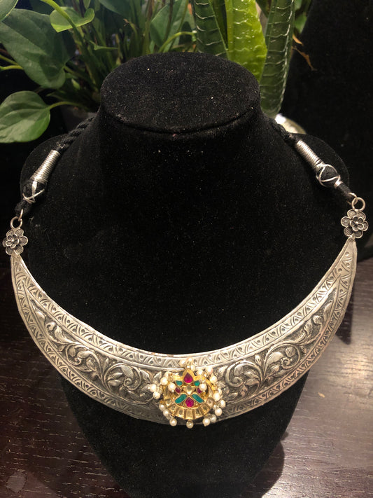 Silver replica neckpiece